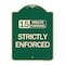 Signmission 15 Minute Parking Strictly Enforced Heavy-Gauge Aluminum Architectural Sign, 24" x 18", G-1824-24600 A-DES-G-1824-24600 - alternate 1